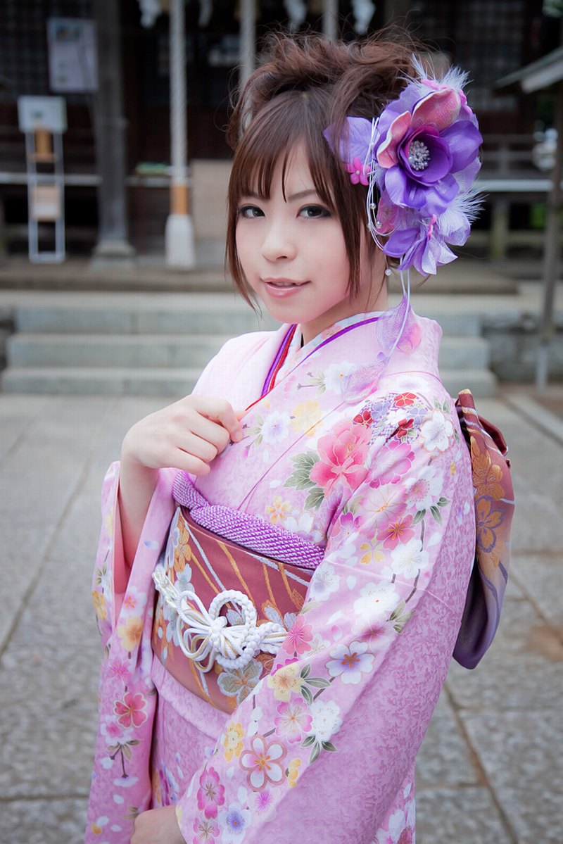 аниме гейша в кимоно косплеит katou mari
