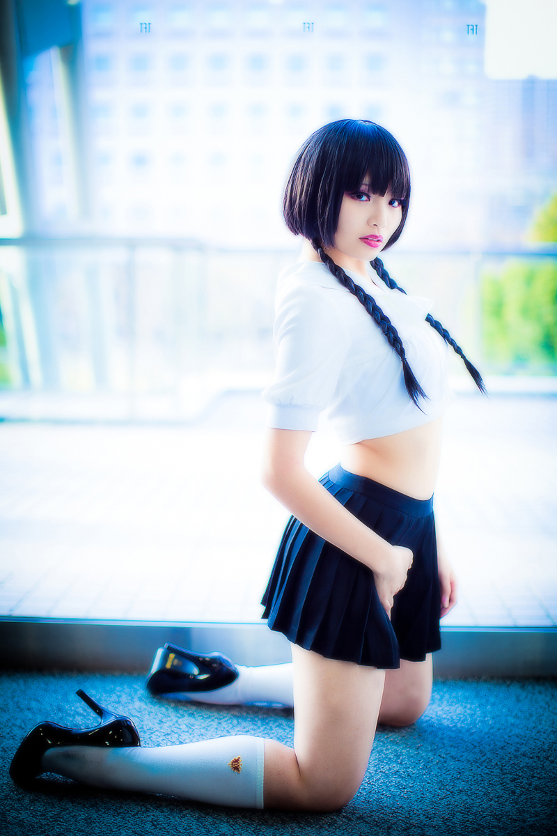 косплей фотография девушка в школьной форме Okino Mayoko (Zone-00) by Koyuki